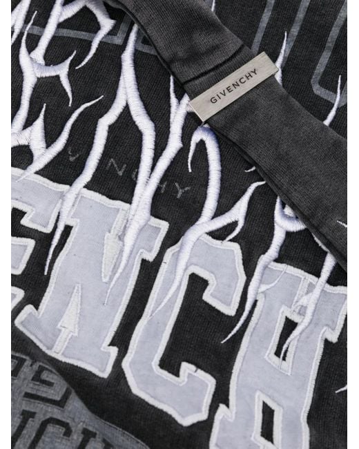 Givenchy Black Logo-Embroidered Shoulder Bag for men