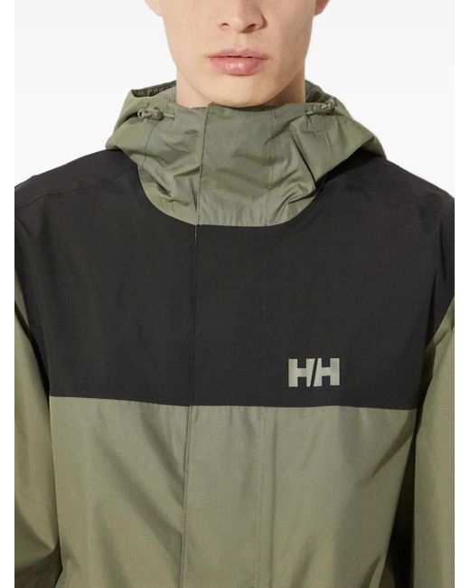 Helly Hansen Vancouver Hooded Colour-Block Jacket in Green for Men