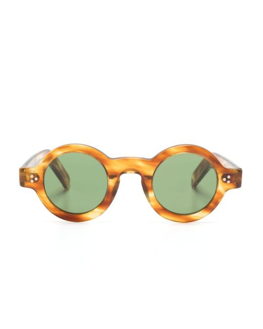 Lesca Yellow Tabu Round-frame Sunglasses