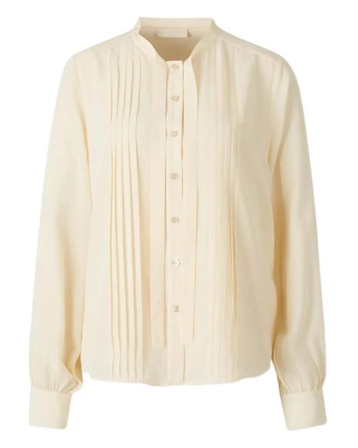 Ulla Johnson Natural Delvine Tie-Neck Shirt
