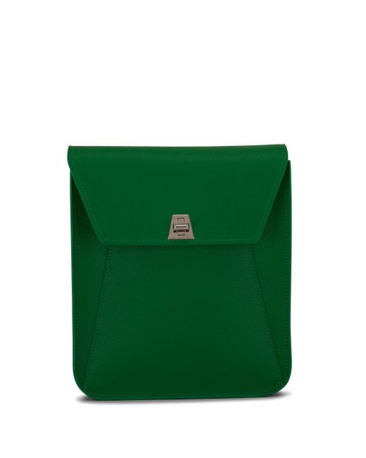 Akris Green Anouk Leather Crossbody Bag