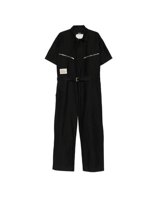 Song For The Mute Black X Birkenstock Belted Zip-Pocket Jumpsuit