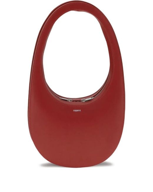 Coperni Red Swipe Schultertasche mit ovalem Gestell