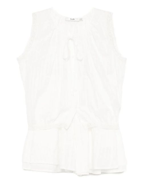 B+ AB Mouwloze Top En Rok in het White