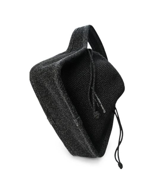 Alexander Wang Black Reflective Knit Ryan Small Bag