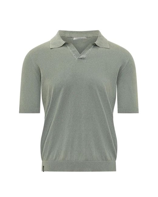 AROVESCIO Gray Derby Short-Sleeve T-Shirt for men