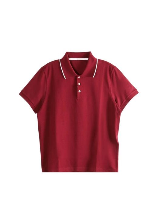 Saint Laurent Red Cassandre Polo Shirt for men