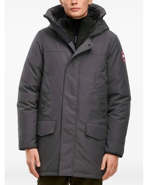 Canada Goose Gray Hooded Patch Jacket for men