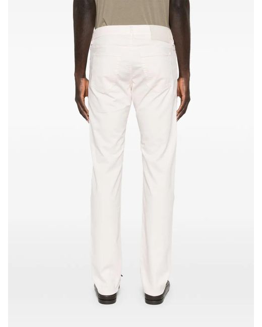 Jacob Cohen White Bard Trousers for men