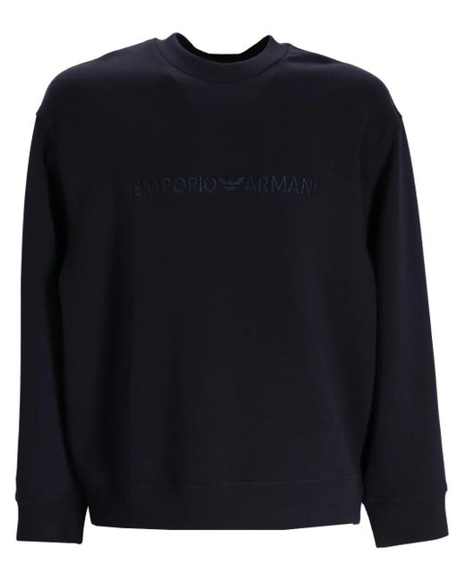 メンズ Emporio Armani ロゴ スウェットシャツ Black