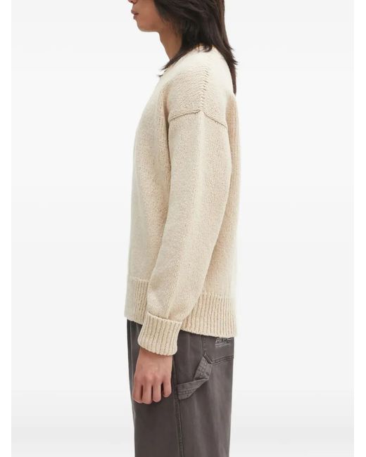 Visvim Natural V-Neck Chunky-Knit Sweater for men