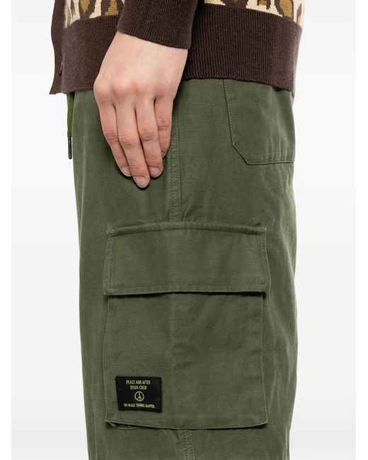 PEACE AND AFTER Green Side-Pockets Trousers for men