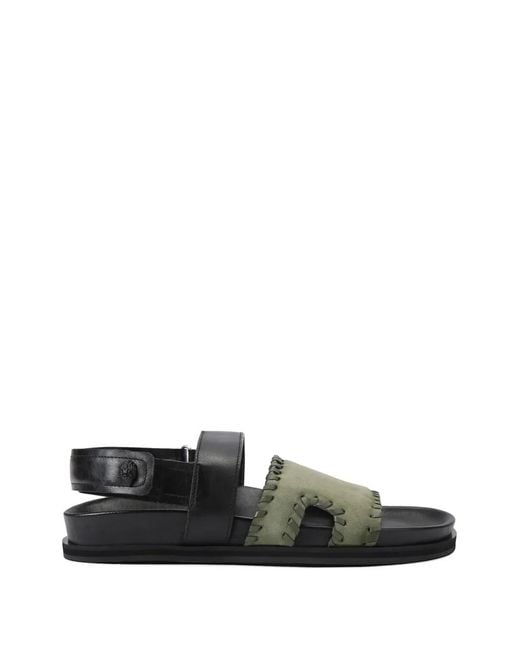 Kurt Geiger White Stitch Strap Baker Sandals for men