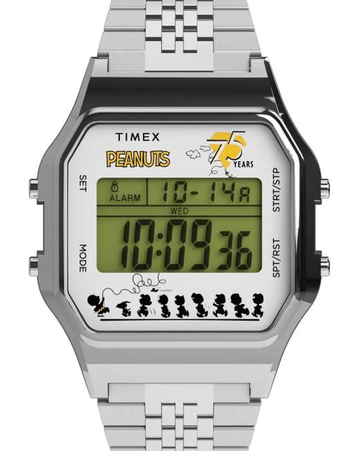Timex White X Peanuts T-80 34Mm for men