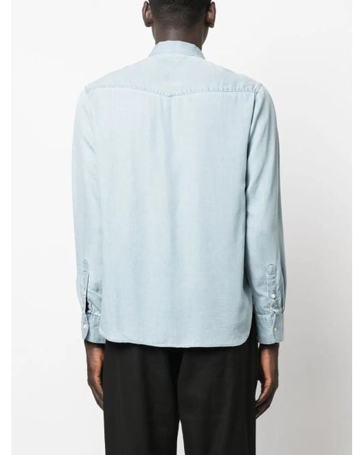 Officine Generale Button-Down Overhemd in het Blue voor heren