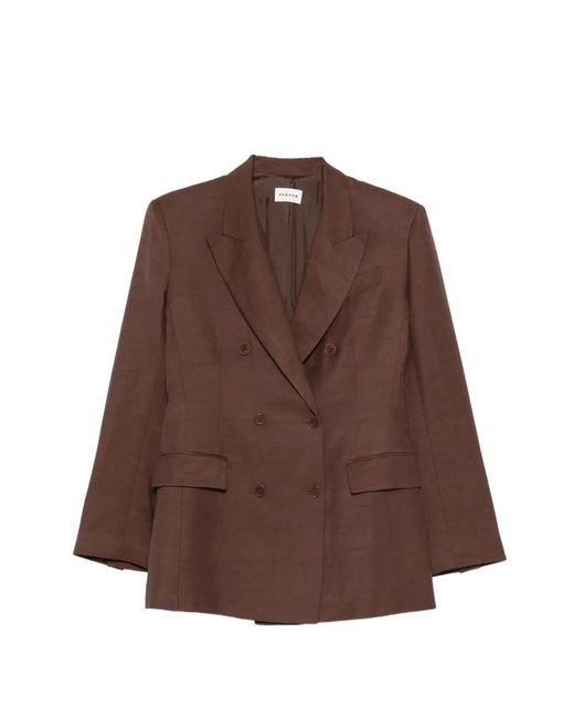 P.A.R.O.S.H. Brown Double-Breasted Blazer