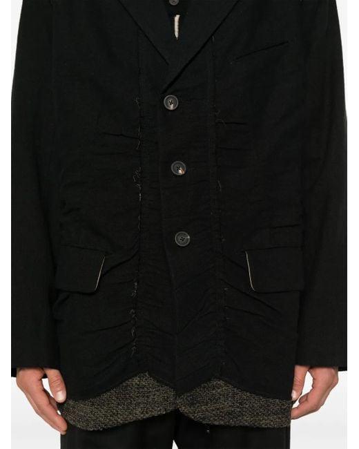Ziggy Chen Black Twill Blazer for men
