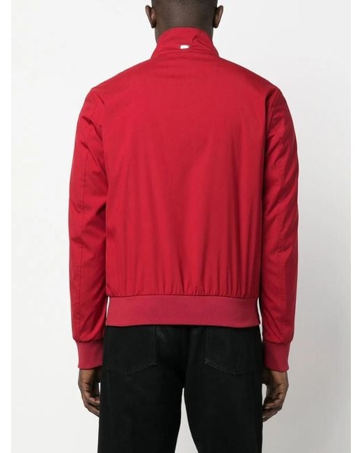 Herno Red Zip-Up Bomber Jacket for men