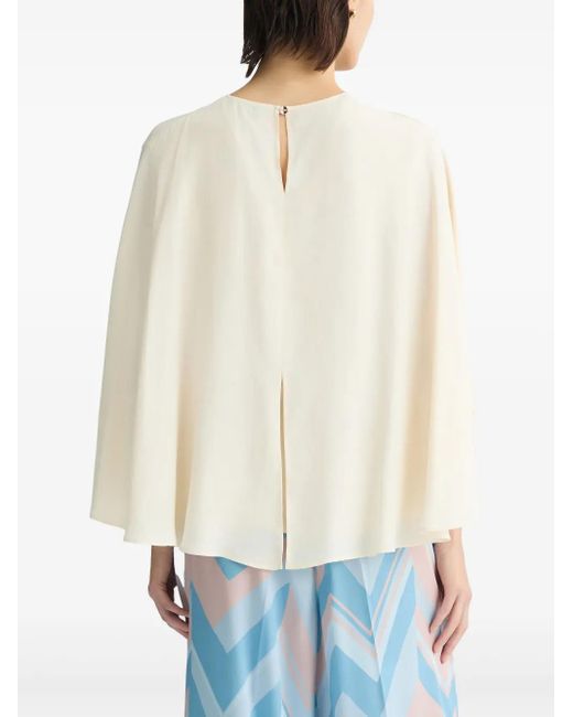 Liu Jo White Belted Crepe De Chine Blouse