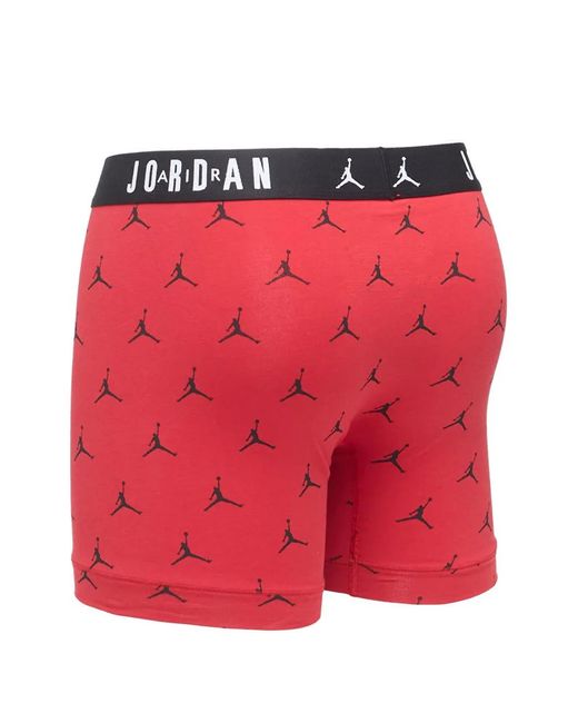 Nike Red Logo Boxer Briefs (Set Of Three) for men
