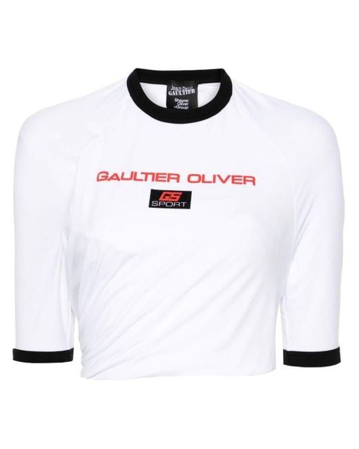 Jean Paul Gaultier X Shayne Oliver Folded-Style T-Shirt in White