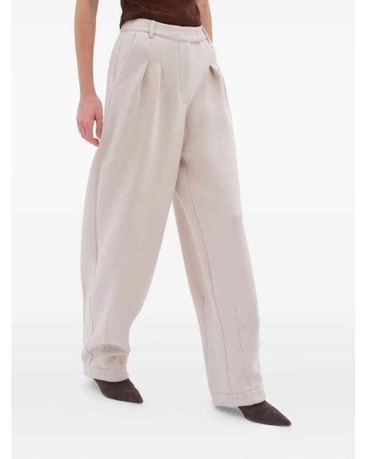 Remain Soft Cocoon Geplooide Broek in het White