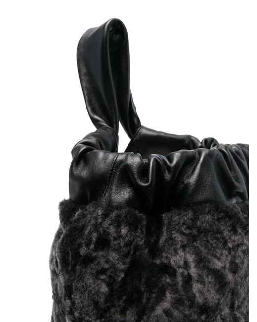 Jil Sander Black Leather Tote Bag