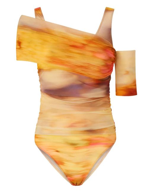 Pinko Body Met Abstracte Print in het Orange