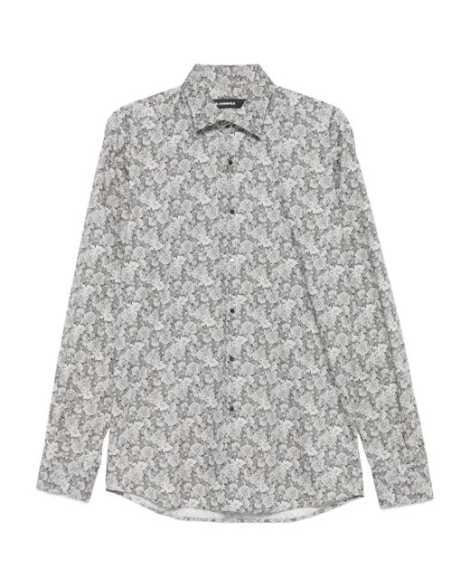 Karl Lagerfeld Overhemd Met Bloemenprint in het Gray voor heren