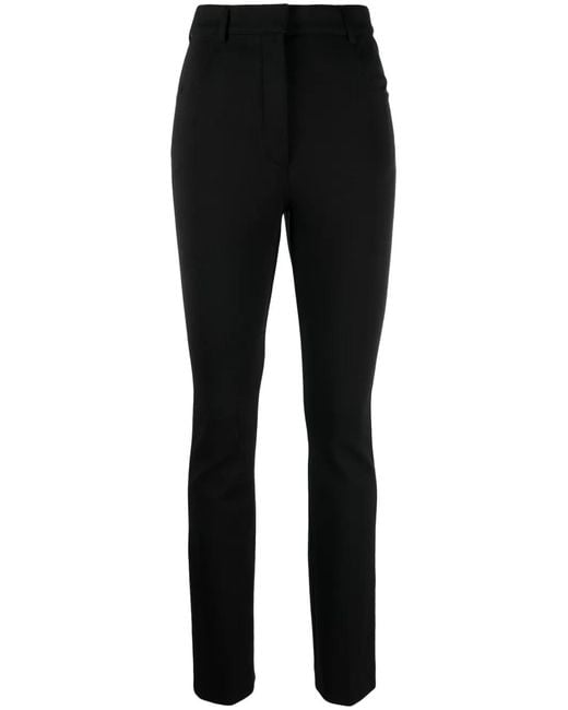 Sportmax Black Tailored Virgin-Wool Trousers