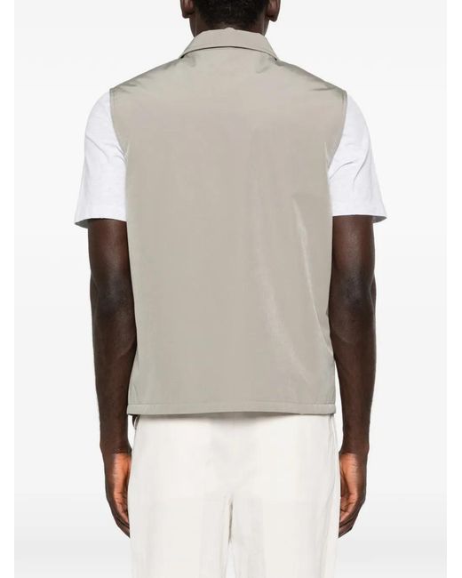 Brunello Cucinelli White Padded Gilet for men