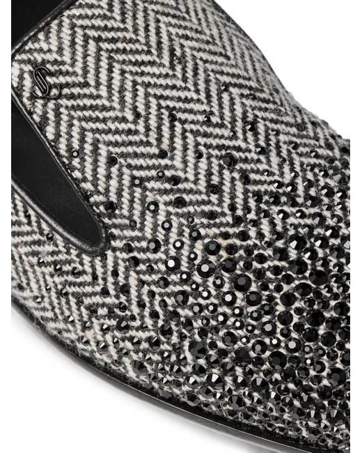 Jimmy Choo Black Eliot Slippers