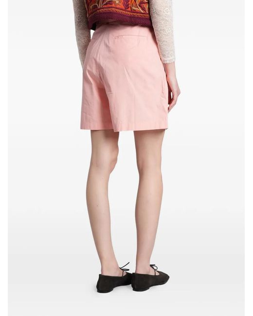 Antik Batik Pink Taylora Pleated Shorts