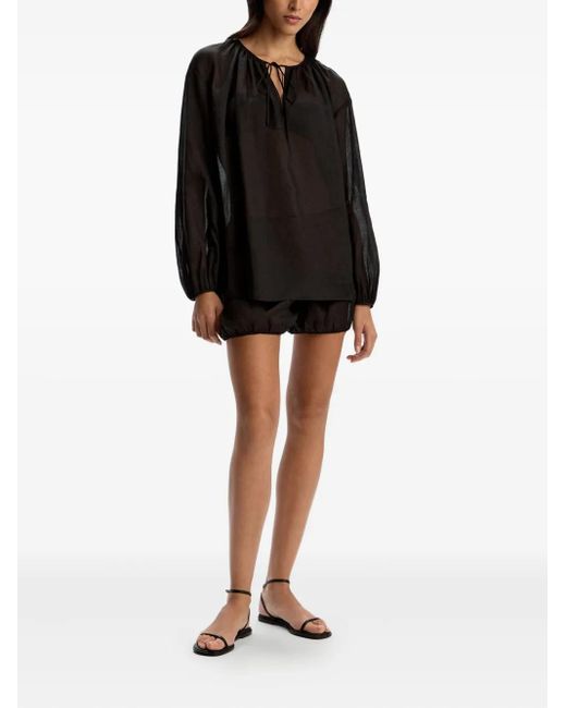 12 STOREEZ Black Rami Blouse
