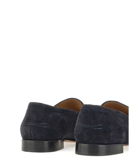 Duca Degli Abruzzi Blue Vasco Kaleido 422 Suede Loafers for men