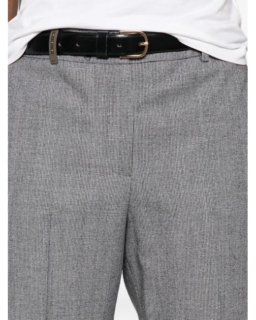 Peserico Gray Concealed-Closure Trousers