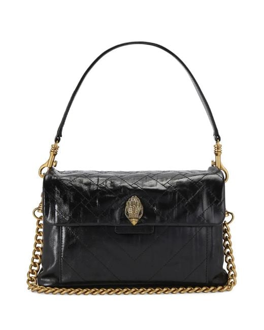 Kurt Geiger Black Celia Quilted Eagle Head Leather Shoulder Bag