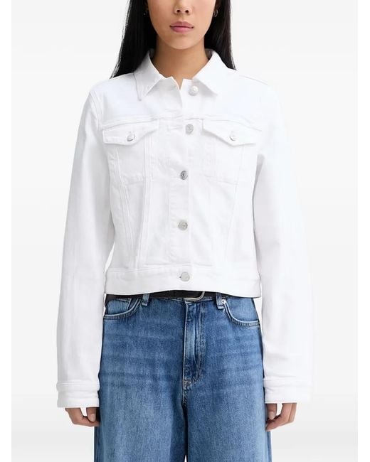 Marc O' Polo White Button-Up Denim Jacket