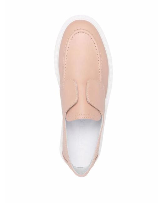 Le Silla Pink Two-Tone Leather Loafers