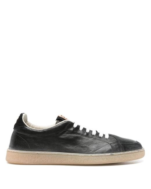 Zapatillas de piel Moma de hombre de color Black