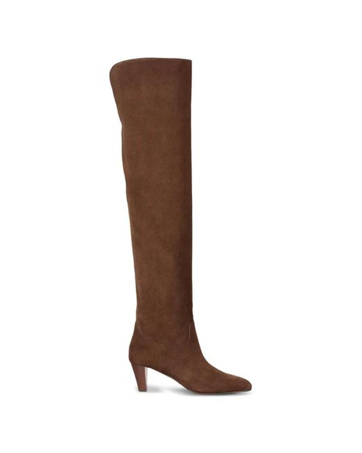 Ralph Lauren Brown Bottines Harlee En Daim
