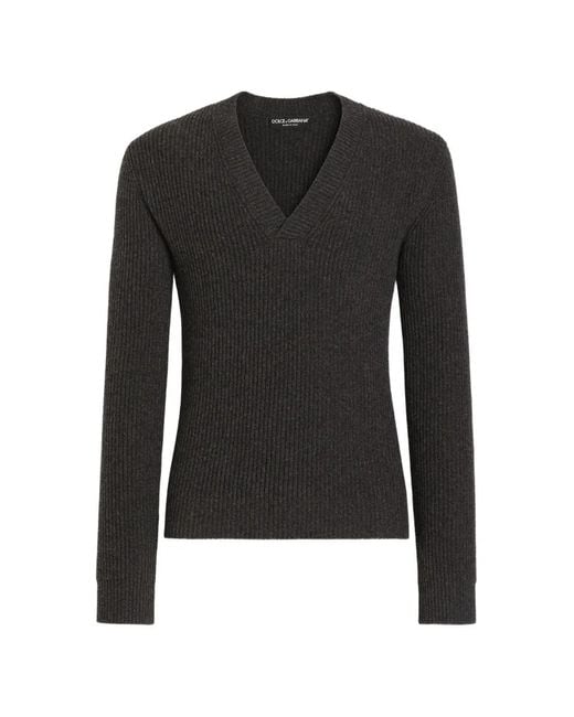 Dolce & Gabbana Black Pull En Laine Vierge for men