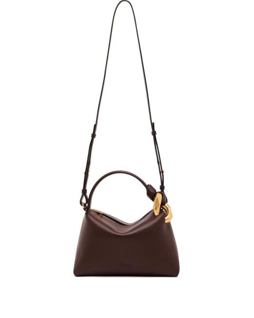 J.W. Anderson Brown Braune Leder-Schultertasche Mit Knoten