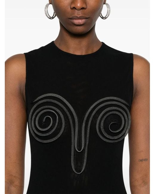 Robe En Résille À Coupe Longue Jean Paul Gaultier en coloris Black