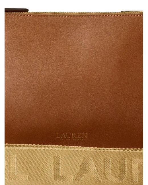 Ralph Lauren Natural Medium Logo-Strap Cross Body Bag