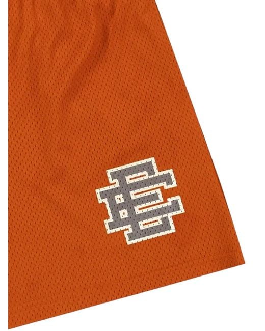 Eric Emanuel Orange Ee Basic Mesh-Effect Shorts for men