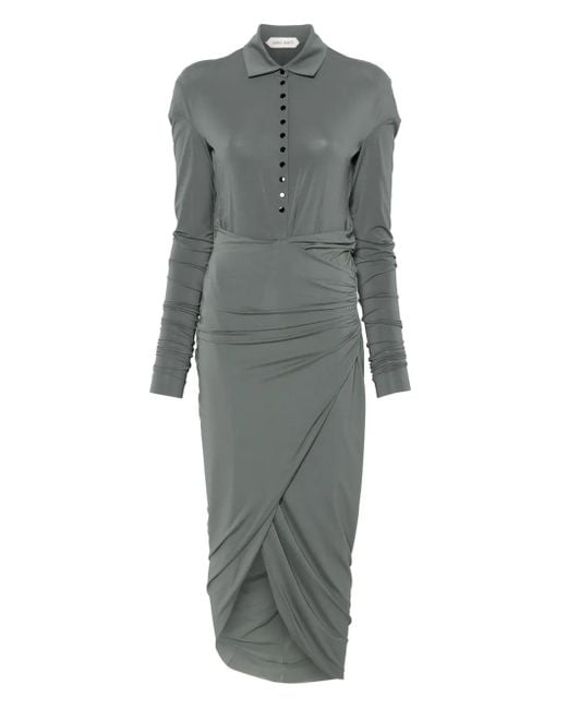 Alberta Ferretti Gray Elastan Dress