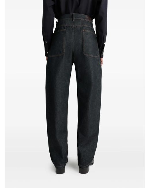 Lemaire Blue Twisted Curved-Seam Jeans for men
