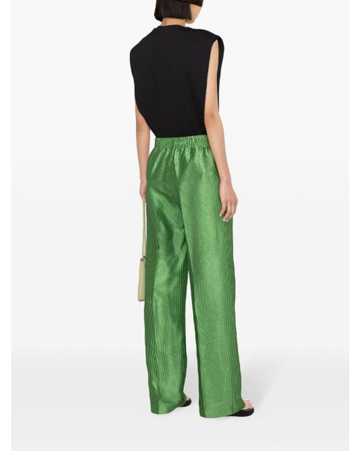 Christian Wijnants Green Picaia Corduroy-effect Trousers