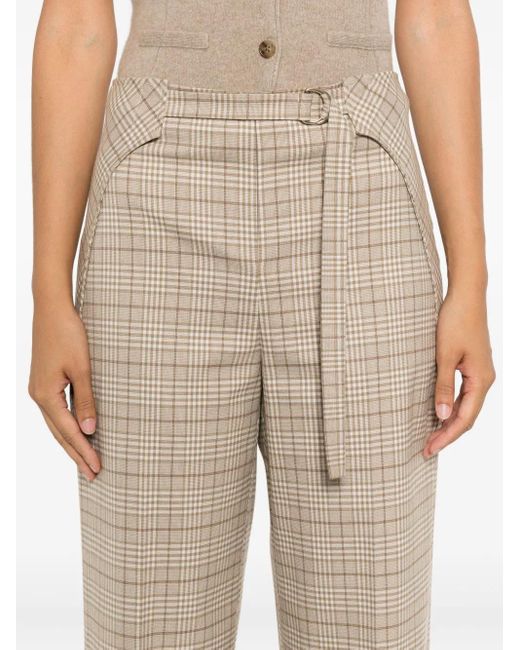 Patrizia Pepe Natural Checked Trousers
